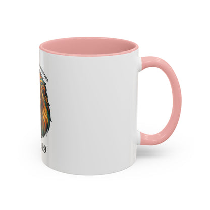Lion Faith Coffee Mug – "Be Strong and Courageous" Joshua 1:9 Accent Mug