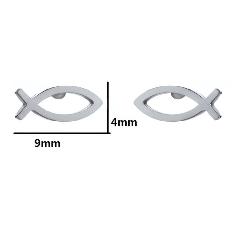 Christian Fish Stud Earrings | Ideal Birthday, Anniversary or Christmas Gift