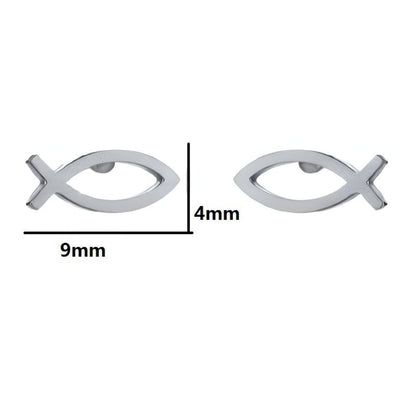 Christian Fish Stud Earrings | Ideal Birthday, Anniversary or Christmas Gift